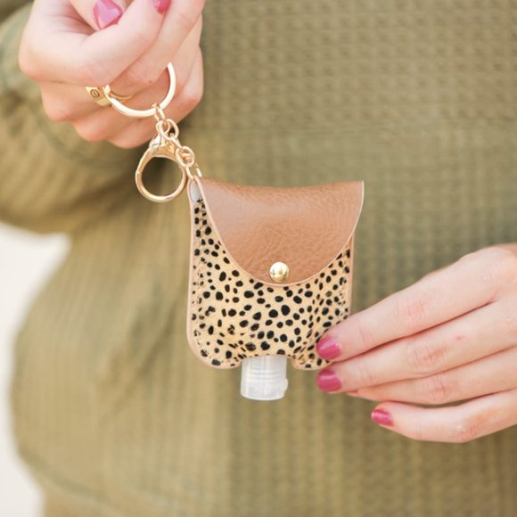 2/$20 Genuine Leather Sanitizer Keychain w/ Bottle - Picture 10 of 14